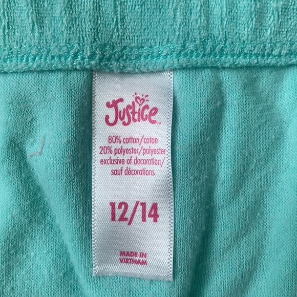 Justice Blue Shorts Romper with Elastic Waist and Adjustable Straps - Picture 5 of 5